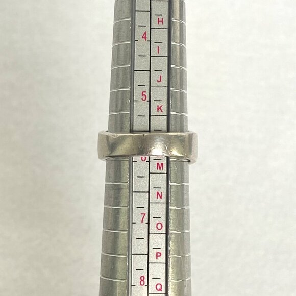 Sterling Silver 925 Asymmetric Oval Purple Amethyst Cabochon Ring Sz 5.75 - Picture 9 of 16